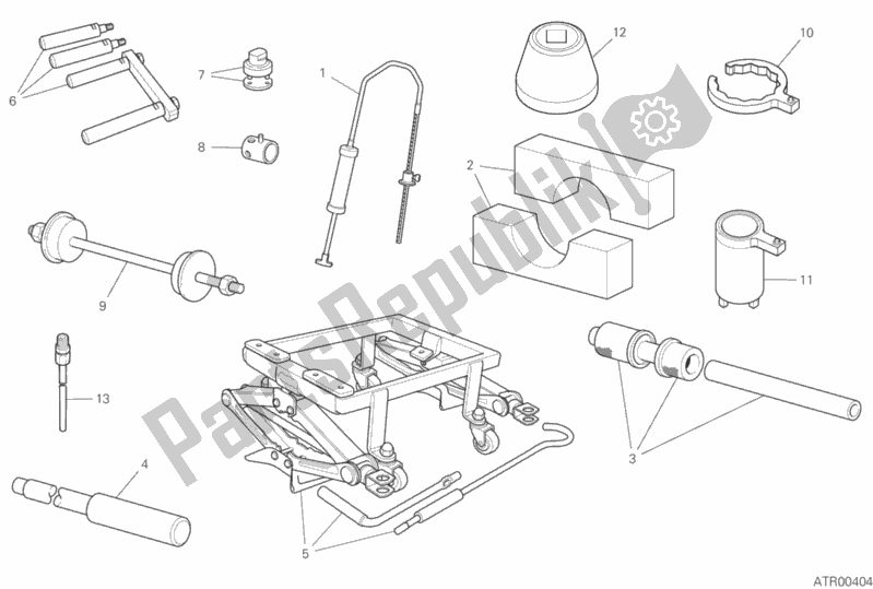 Tutte le parti per il 01b - Strumenti Di Servizio Per Officina del Ducati Multistrada 950 Thailand 2019